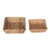 Set 2 kusů čtvercových/obdélníkových podnosů/košíků Liana z pletené mořské trávy, přírodní materiál a boho/rustikální styl