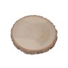 Dřevěná podložka Kora 25 cm, přírodní dřevěný řez s ponechanou kůrou po obvodu, rustikální servírovací prkénko