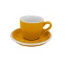 Žlutý profesionální silnostěnný šálek na espresso Roma 75 ml s podšálkem, značka by inspire