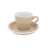 Silnostěnný Espresso šálek s podšálkem Roma v jemném odstínu slonové kosti