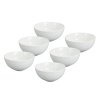 Sada 6 kusů čistě bílých porcelánových misek Alba o průměru 15 cm v minimalistickém designu bez dekoru.