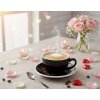 Latté šálek Roma Love, černý, dárek na valentýna