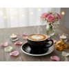 Cappuccino šálek Roma Love, černý, valentýnská atmosféra