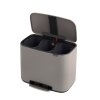 Bo Pedal Bin, 3 x 11L Mineral Concrete Grey 8710755121524 Brabantia 1000x1000px 7 NR 13010