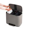 Bo Pedal Bin, 3 x 11L Mineral Concrete Grey 8710755121524 Brabantia 1000x1000px 7 NR 13012