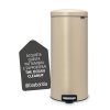 Pedal Bin newIcon, 30L Mineral Golden Beach 8710755115967 Brabantia 1000x1000px 7 NR 10096