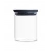 Stackable Glass Jar, 0.6L Dark Grey 8710755298288 Brabantia 884x1024px E NR 1814