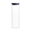Stackable Glass Jar, 1.9L Dark Grey 8710755298240 Brabantia 464x1024px E NR 1812