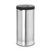 Laundry Bin, 35L, Plastic Lid Matt Steel 8710755103469 Brabantia 1000x1000px 7 NR 902