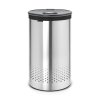 Laundry Bin, 60L, Plastic Lid Matt Steel 8710755105166 Brabantia 1000x1000px 7 NR 974