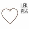 Závěsná dekorace JUTE LED, 25cm, srdce