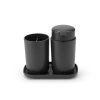 ReNew Bathroom Accessory set of 3 Dark Grey 8710755280368 Brabantia 96dpi 1000x1000px 7 NR 20090