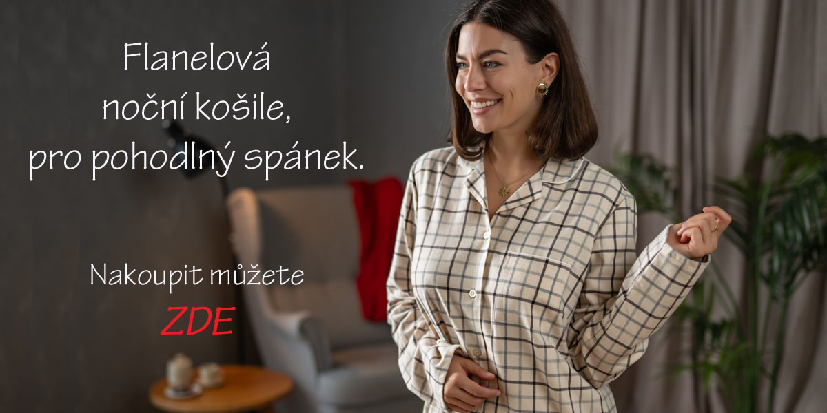 Dámská flanelová noční košile