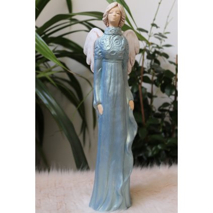 Anděl Amanda - modrá metalíza