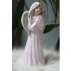 Anděl Lucinka s pugétem - růžová