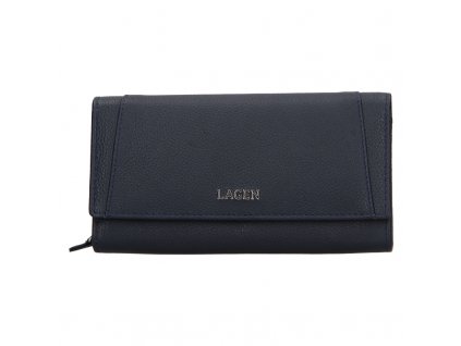 Dámská kožená peněženka Lagen - tmavě modrá