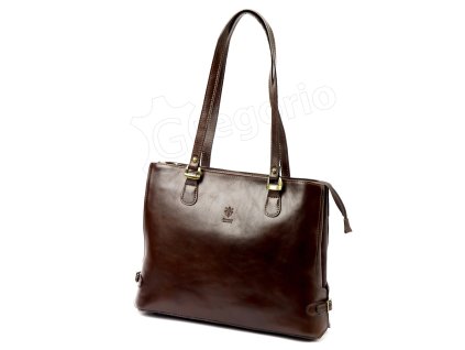 Dámská kožená kabelka Florence 14 - tmavě hnědá