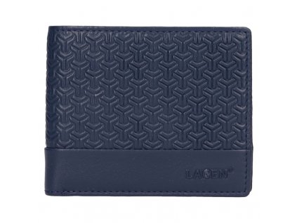 Pánská kožená peněženka Lagen - modrá