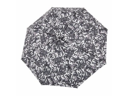 Dámský skládací deštník Hit mini Graffiti - černý vzor