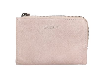 Kožená mini peněženka - oříšková