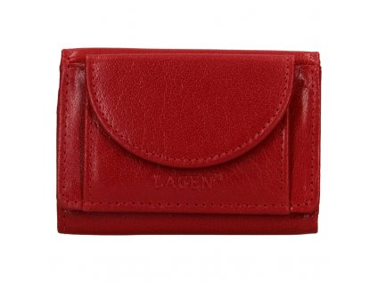 Dámská kožená peněženka Lagen - červená