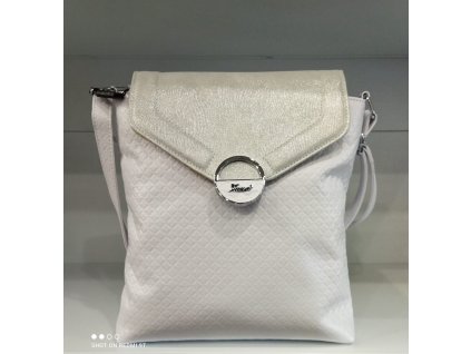 Dámská crossbody kabelka Karen Kasia - bílá/ vzor