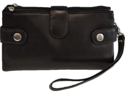 Dámská kožená peněženka na mobil Vera Pelle SC9988 - černá