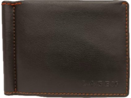 Pánská kožená dolarovka Lagen - tmavě hnědá