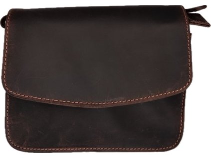 Dámská kožená lovecká kabelka - hnědá