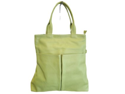 Dámská kožená kabelka Borse in Pelle 7101-012 - limeta