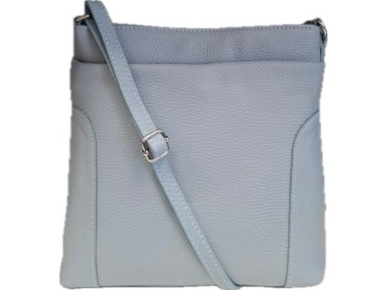 Dámská kožená crossbody kabelka Borse in Pelle 1511 - sv.modrá