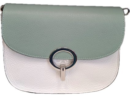 Dámská kožená crossbody kabelka Vera pelle 2527 - zelená