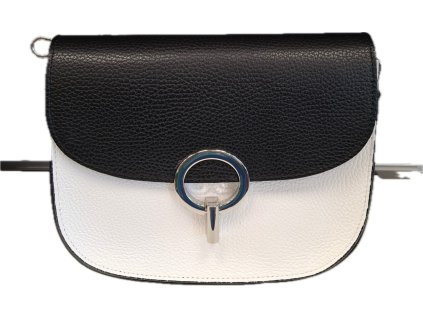 Dámská kožená crossbody kabelka Vera pelle 2527 - černá