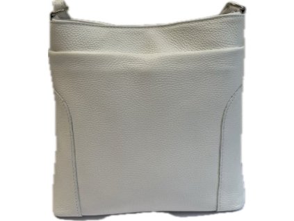Dámská kožená crossbody kabelka Borse in Pelle 1511 - bílá