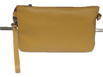 Dámská kožená crossbody kabelka 1735 - hořčicová