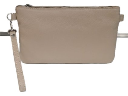 Dámská kožená crossbody kabelka 1735 - béžová