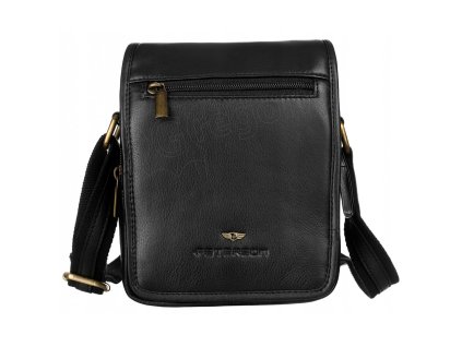 Pánská kožená crossbody Peterson 5047 - černá