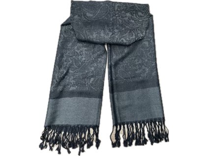 Dámská kašmírová šála 15-02 - černá