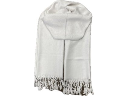 Dámská kašmírová šála 15-02 - bílá