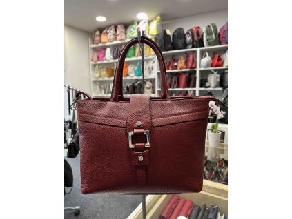 Dámská kožená kabelka Vera Pelle 1519 - červená