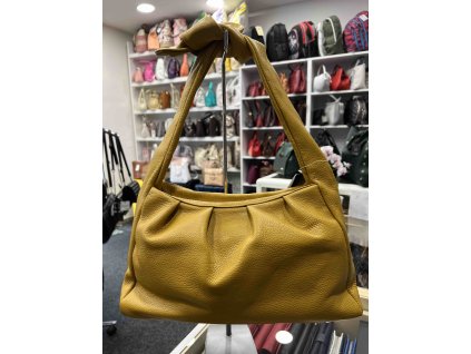 Dámská kožená kabelka Vera Pelle 7710 - žlutá