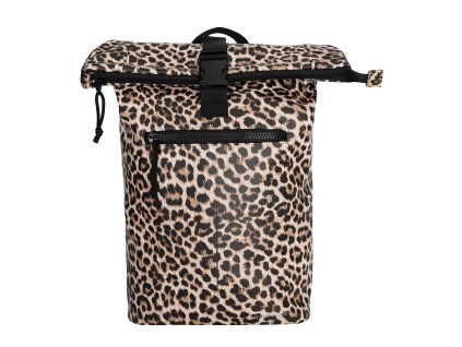 Dámský rolovací batoh New Rebels Leopard - hnědý