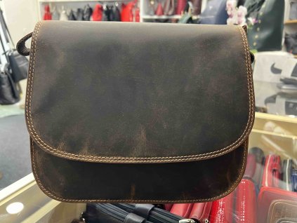 Dámská kožená /lovecká/ kabelka 837 - tan