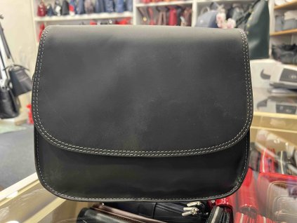 Dámská kožená /lovecká/ kabelka 837 - černá