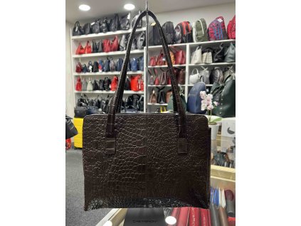 Dámská kabelka Karen Lucyna - hnědá/ croco