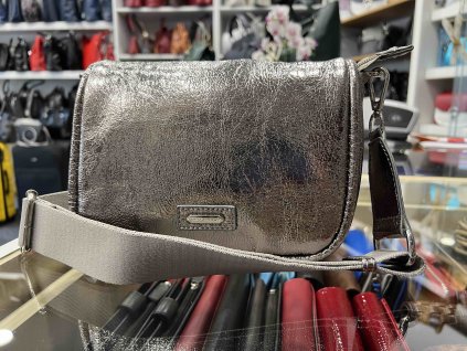 Dámská crossbody kabelka David Jones 7056 - stříbrná
