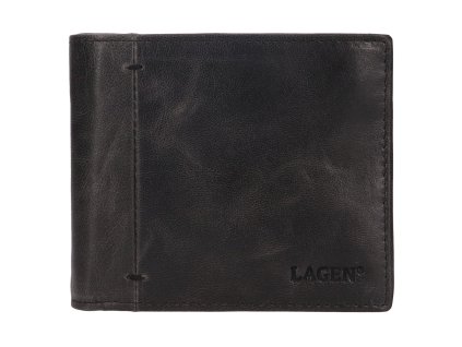 Pánská kožená peněženka Lagen 12593-B - černá
