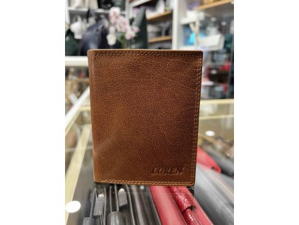 Pánská kožená peněženka Loren 4792 - cognac