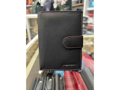 Pánská kožená peněženka Bellugio 24-073 - černá/ červená