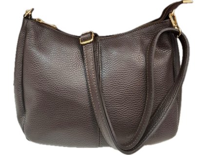 Dámská kožená kabelka Laura Biaggi TS-04 - tmavě hnědá